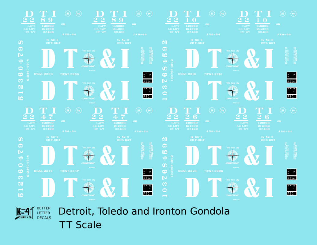 Detroit, Toledo and Ironton Gondola White DT&I