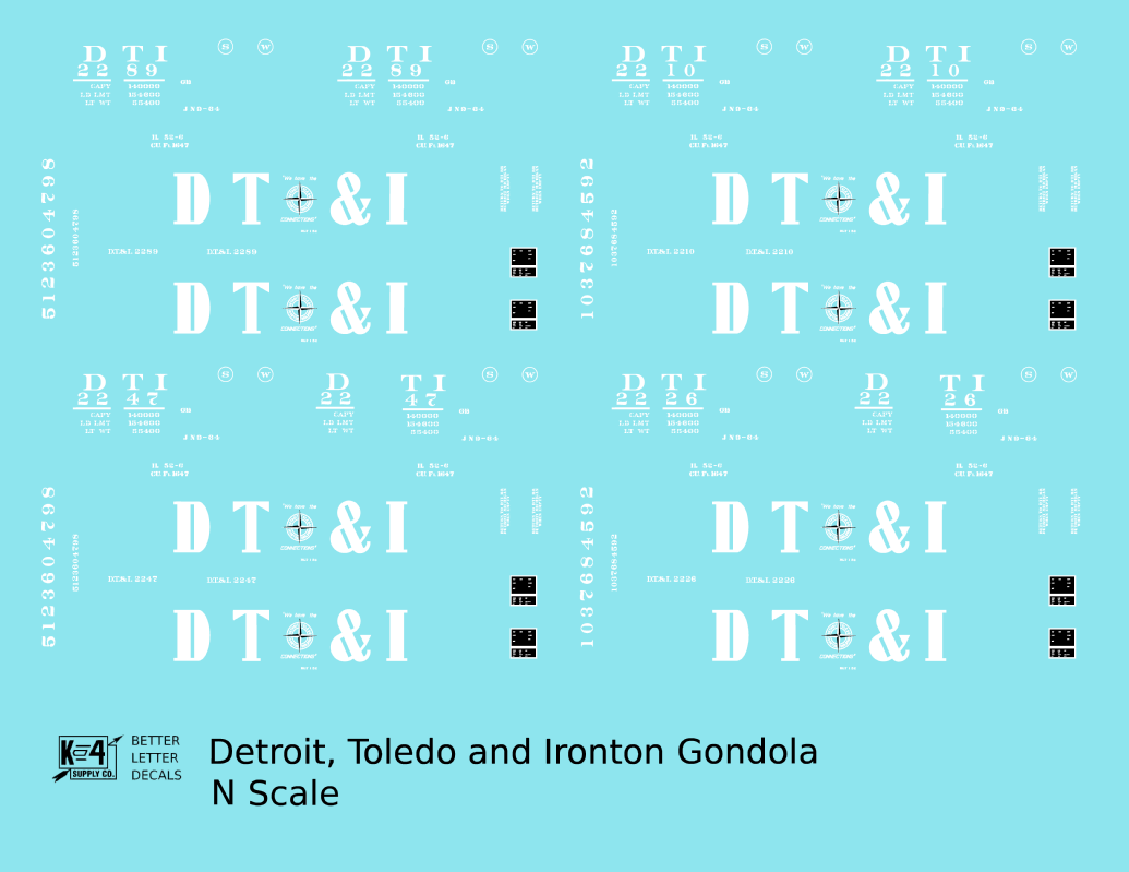 Detroit, Toledo and Ironton Gondola White DT&I