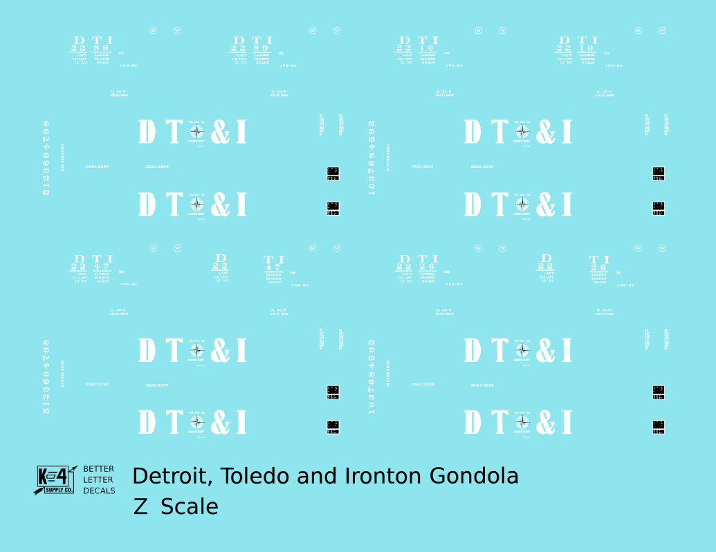 Detroit, Toledo and Ironton Gondola White DT&I