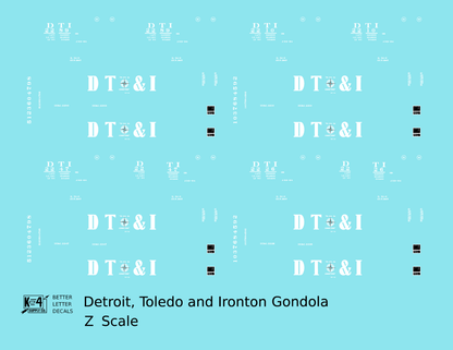 Detroit, Toledo and Ironton Gondola White DT&I