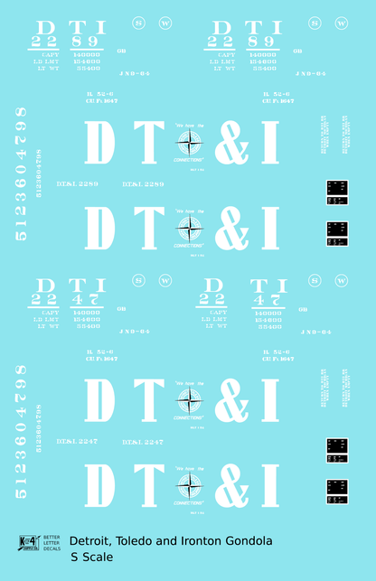 Detroit, Toledo and Ironton Gondola White DT&I