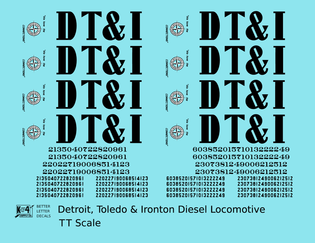 Detroit, Toledo and Ironton Diesel Locomotive Black DT&I