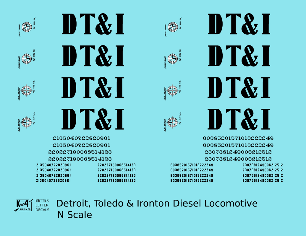 Detroit, Toledo and Ironton Diesel Locomotive Black DT&I