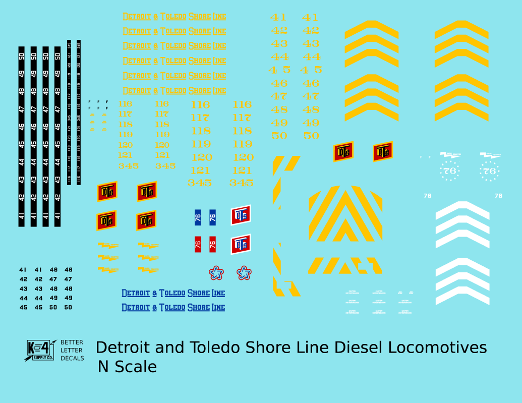 Detroit & Toledo Shore Line Diesel Locomotive Yellow