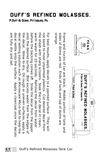 Duff’s Refined Molasses Early Tank Car White