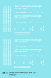 Duff’s Refined Molasses Early Tank Car White