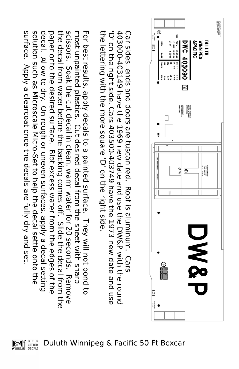 K4 HO Scale Decals Ferrocarril Mexicano (FCM) 40 Ft Boxcar White - Foto 4