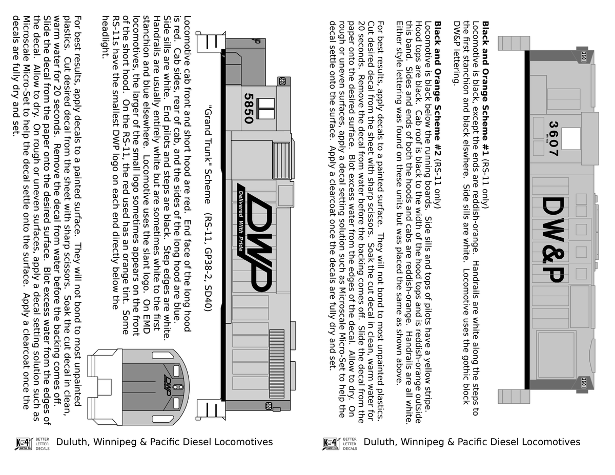 Duluth Winnipeg and Pacific Diesel Locomotive White
