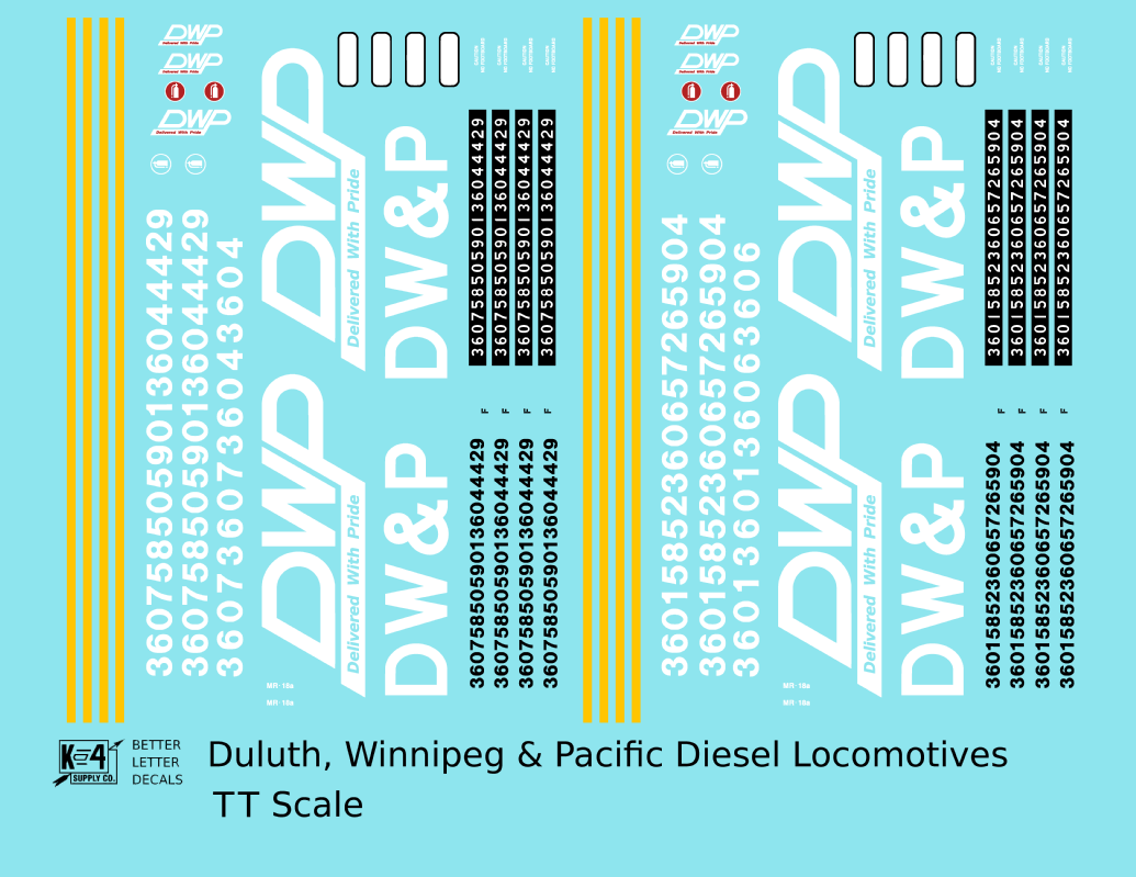 Duluth Winnipeg and Pacific Diesel Locomotive White