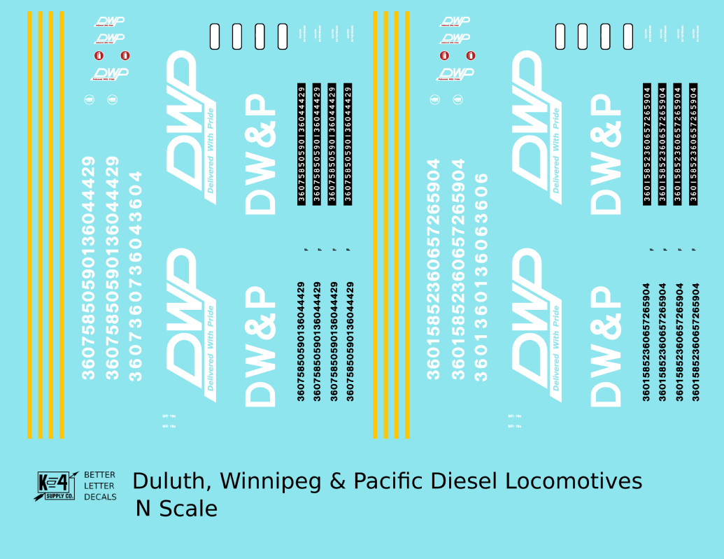 Duluth Winnipeg and Pacific Diesel Locomotive White