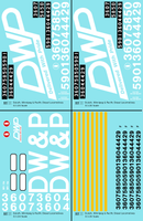 Duluth Winnipeg and Pacific Diesel Locomotive White  - Decal - Choose Scale