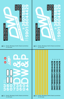 Duluth Winnipeg and Pacific Diesel Locomotive White  - Decal - Choose Scale