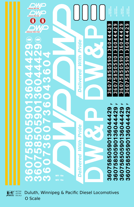 Duluth Winnipeg and Pacific Diesel Locomotive White