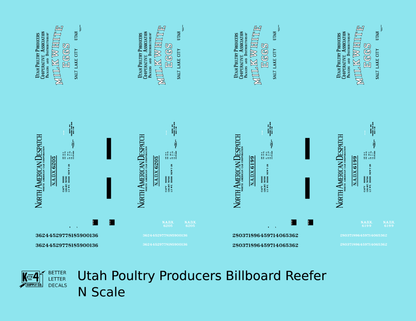 Utah Poultry Cooperative Wood Ice Reefer Black and White Milk White Eggs