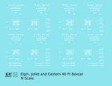 Elgin Joliet and Eastern EJ&E 40 Ft Wood Boxcar White