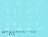 Elgin Joliet and Eastern EJ&E 40 Ft Wood Boxcar White