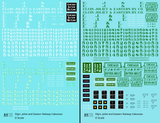 Elgin Joliet and Eastern Caboose White and Green  - Decal - Choose Scale