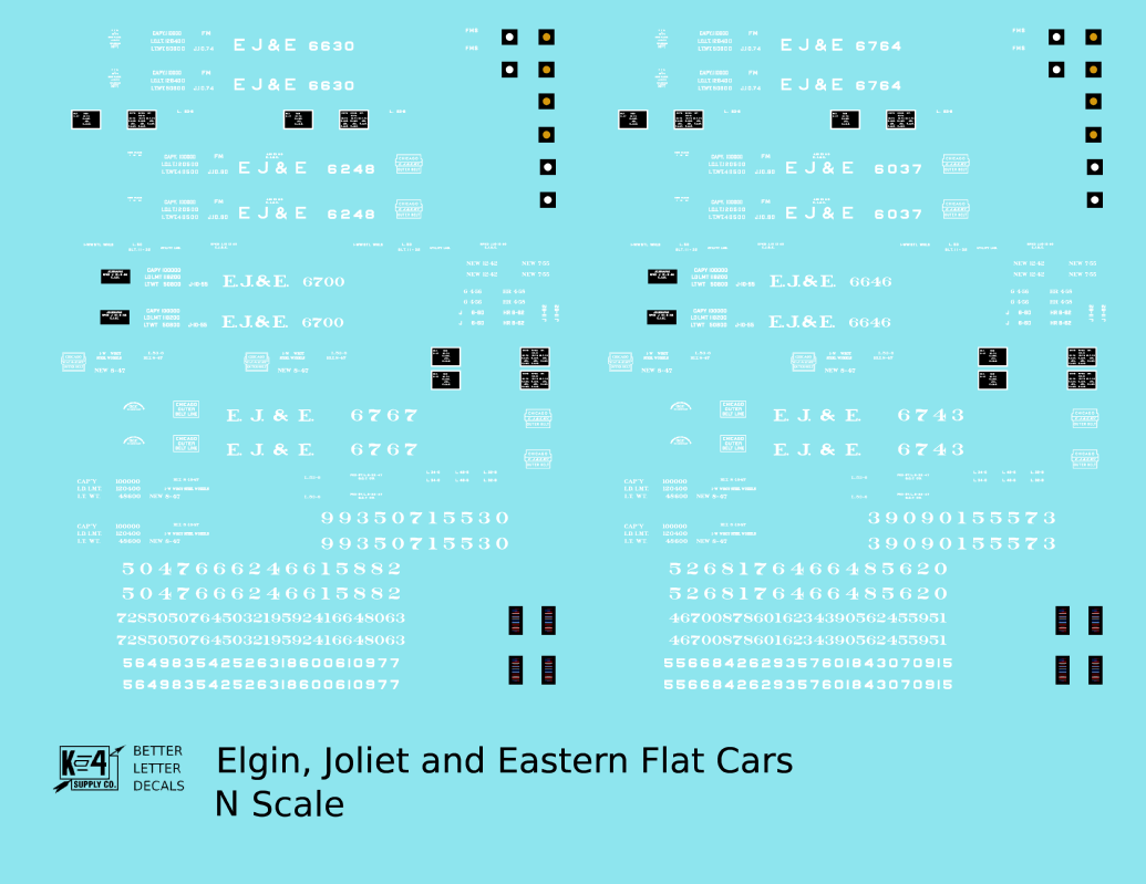 Elgin Joliet and Eastern Flat Car White