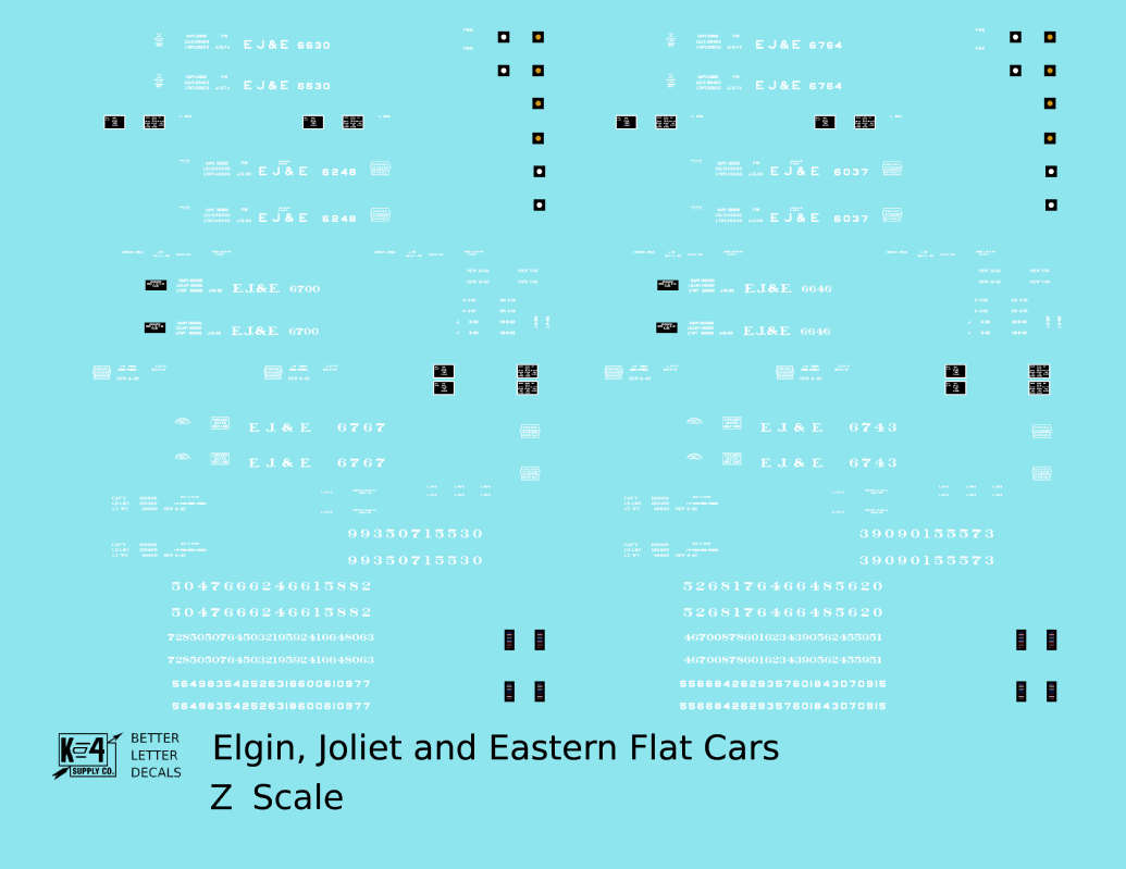 Elgin Joliet and Eastern Flat Car White