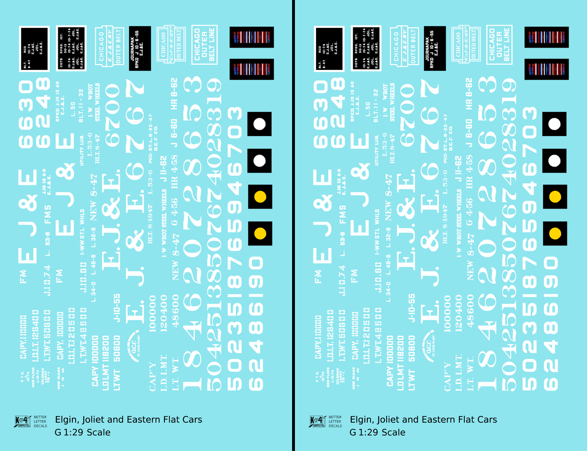 Elgin Joliet and Eastern Flat Car White