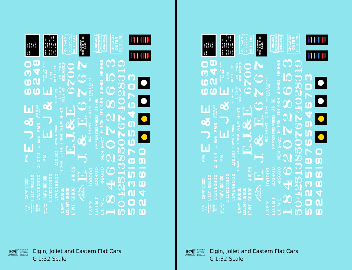 Elgin Joliet and Eastern Flat Car White