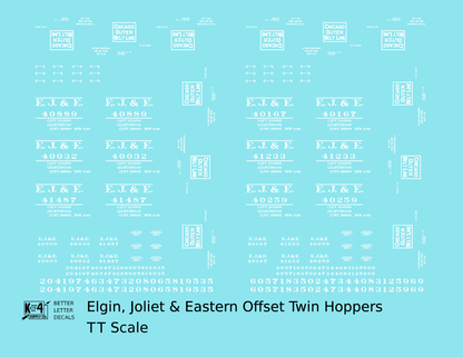 Elgin Joliet and Eastern Twin Hopper White