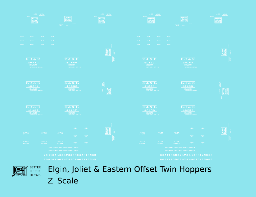 Elgin Joliet and Eastern Twin Hopper White