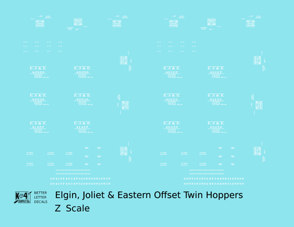 Elgin Joliet and Eastern Twin Hopper White