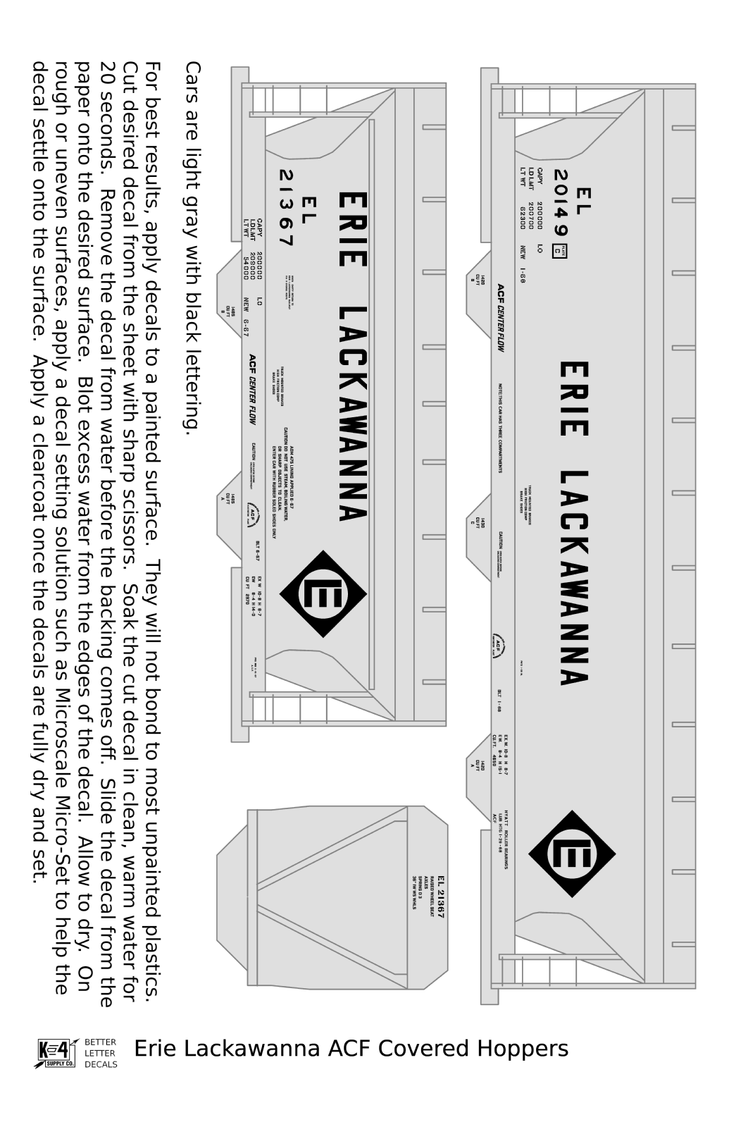 Erie Lackawanna ACF Covered Hopper Black