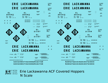 Erie Lackawanna ACF Covered Hopper Black