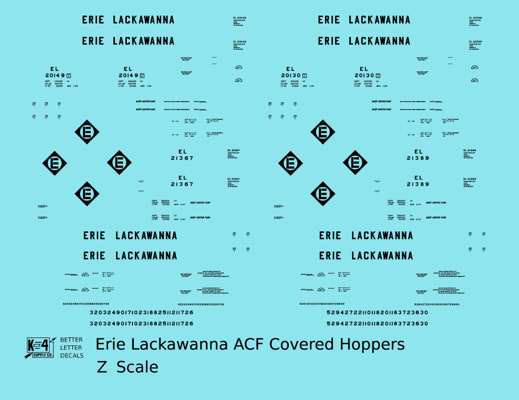 Erie Lackawanna ACF Covered Hopper Black
