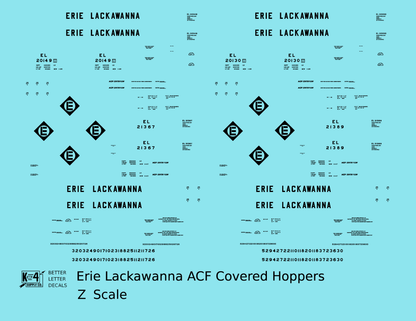 Erie Lackawanna ACF Covered Hopper Black