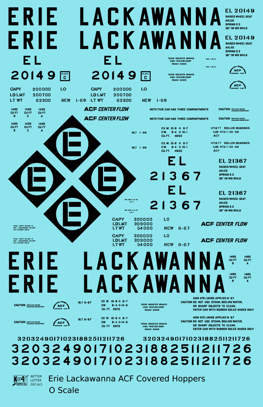 Erie Lackawanna ACF Covered Hopper Black