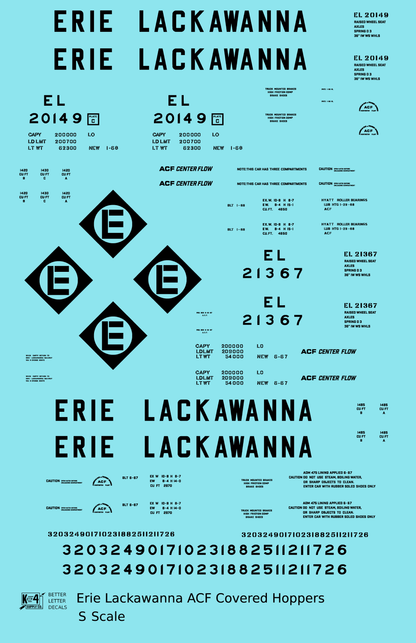 Erie Lackawanna ACF Covered Hopper Black