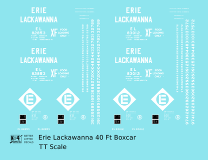 Erie Lackawanna 40 Ft Boxcar White
