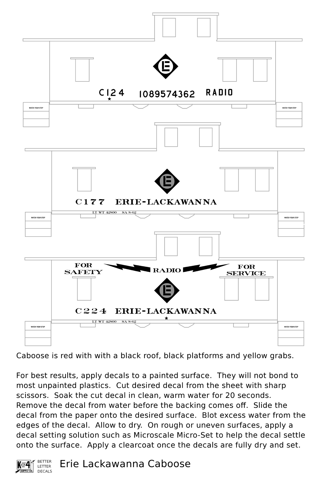 Erie Lackawanna Caboose White Radio