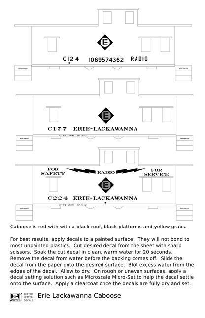 Erie Lackawanna Caboose White Radio