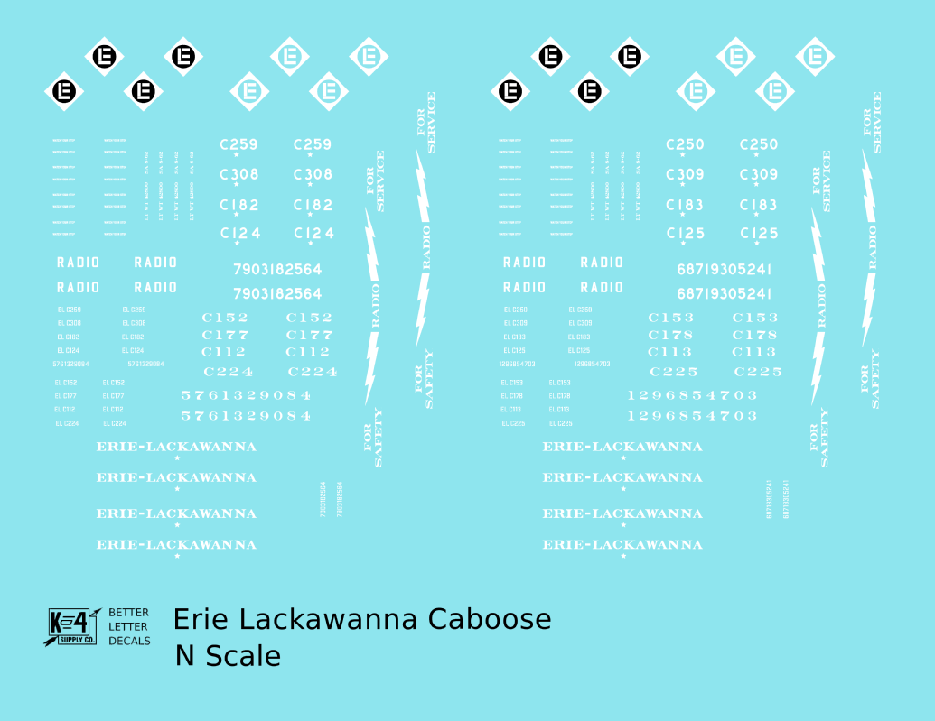 Erie Lackawanna Caboose White Radio