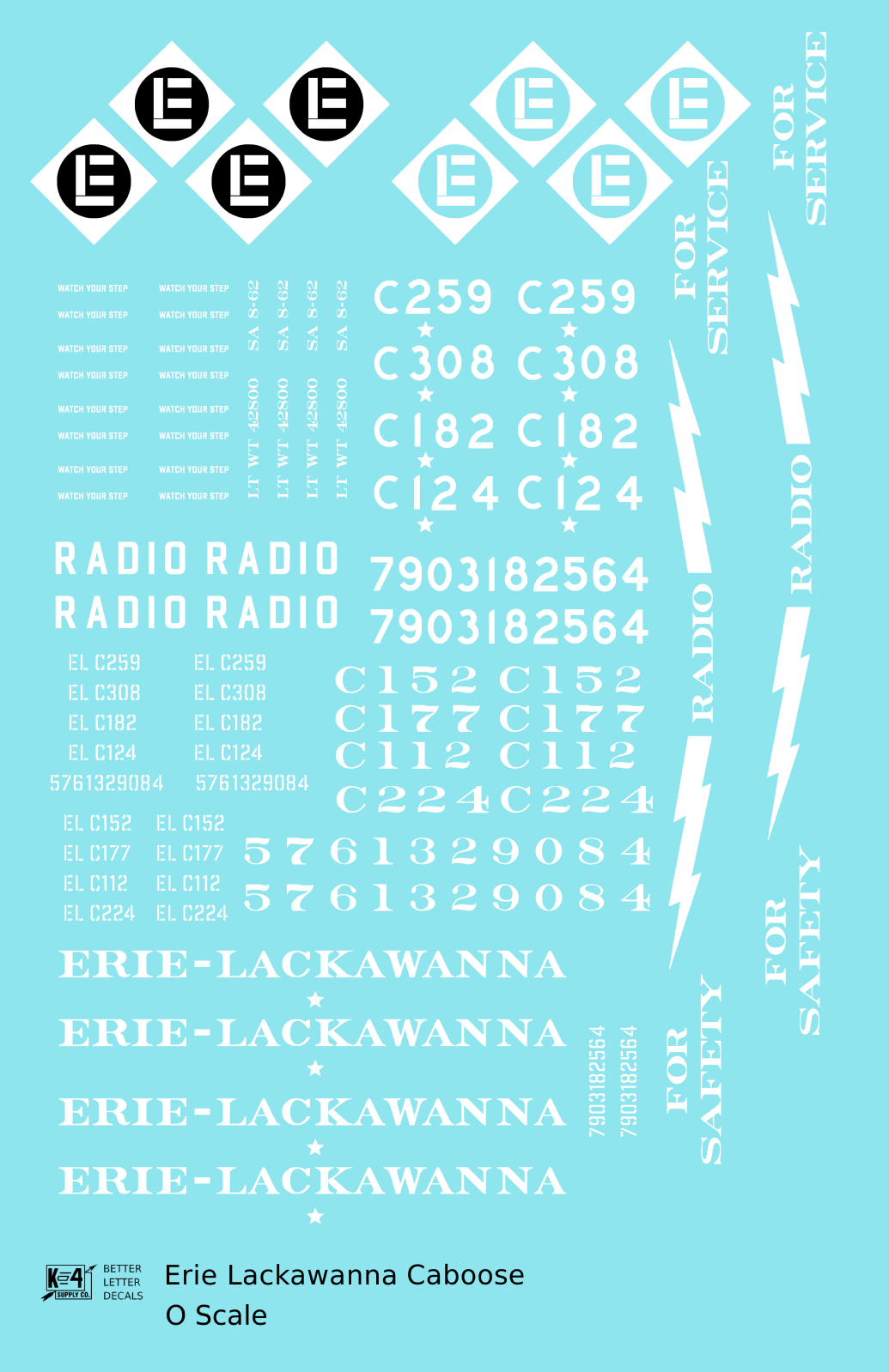 Erie Lackawanna Caboose White Radio