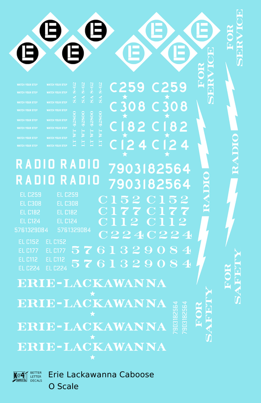 Erie Lackawanna Caboose White Radio