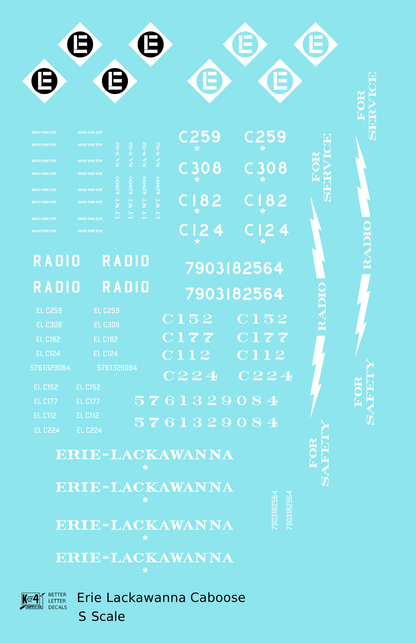 Erie Lackawanna Caboose White Radio