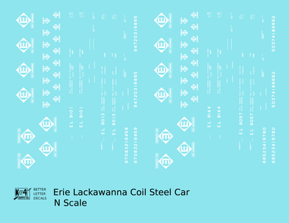 Erie Lackawanna Coil Steel Car White