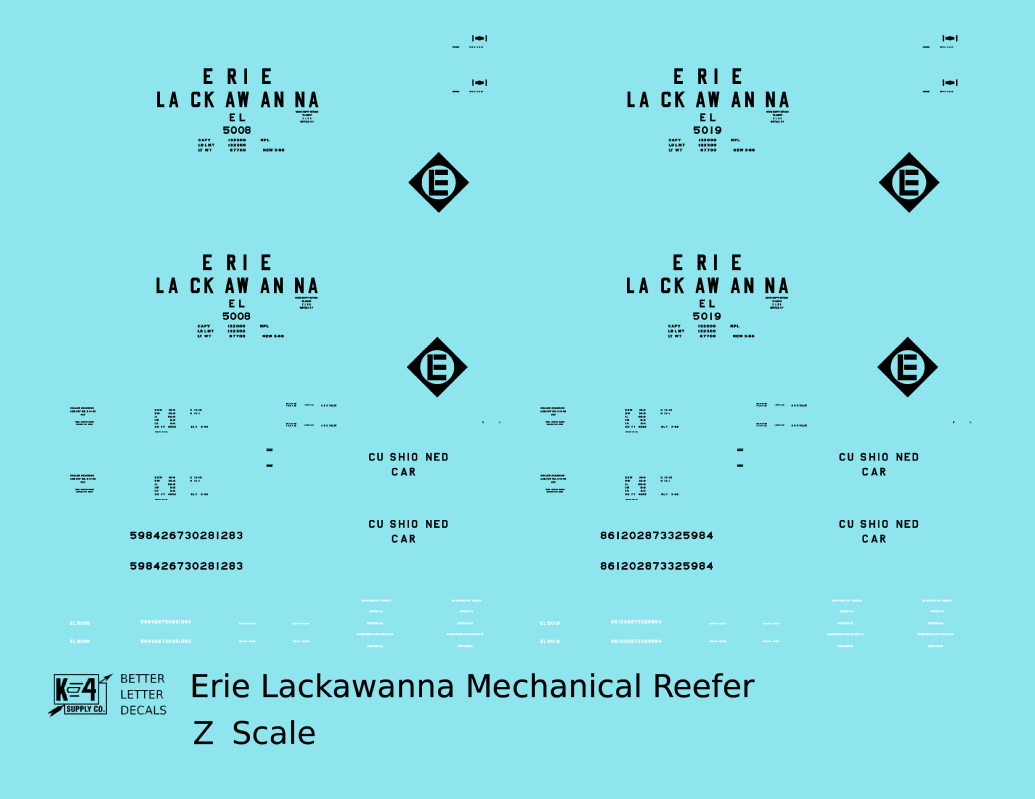 Erie Lackawanna 57 Ft Mechanical Reefer Black