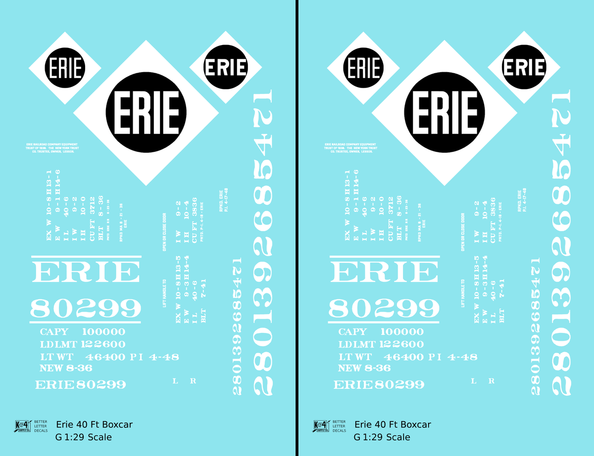 Erie 40 Ft Steel Boxcar White