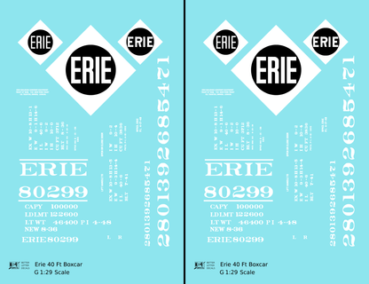 Erie 40 Ft Steel Boxcar White