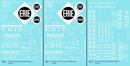 Erie Automobile Boxcar White and Black