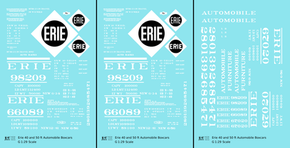 Erie Automobile Boxcar White and Black