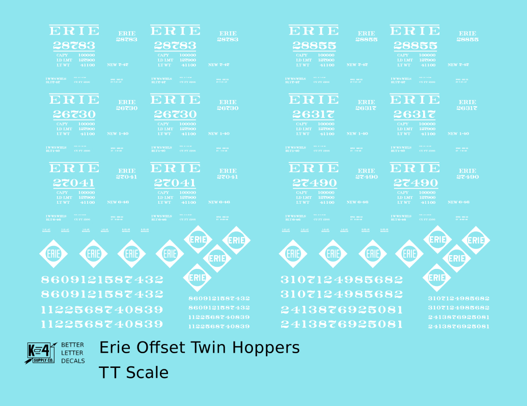 Erie Offset Twin Hopper White