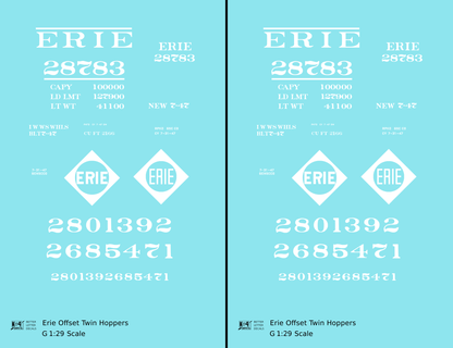 Erie Offset Twin Hopper White