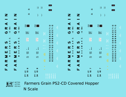 Farmers Grain PS-2CD Covered Hopper Black Woodward, Iowa